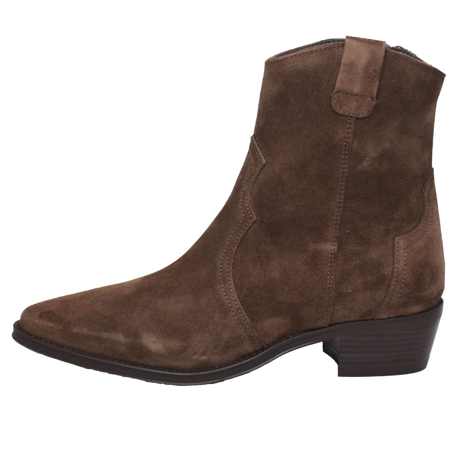 ALPE Bottines texanes en daim Femme marron Photo 3