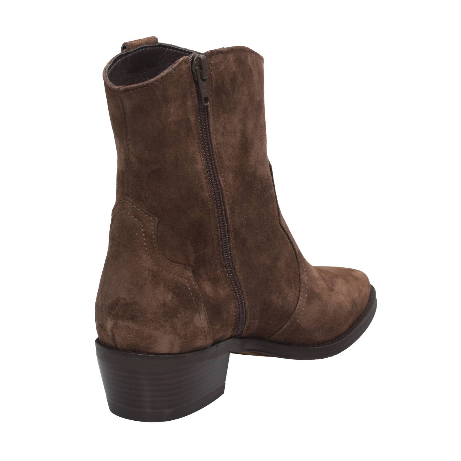 ALPE Bottines texanes en daim Femme marron Photo 4