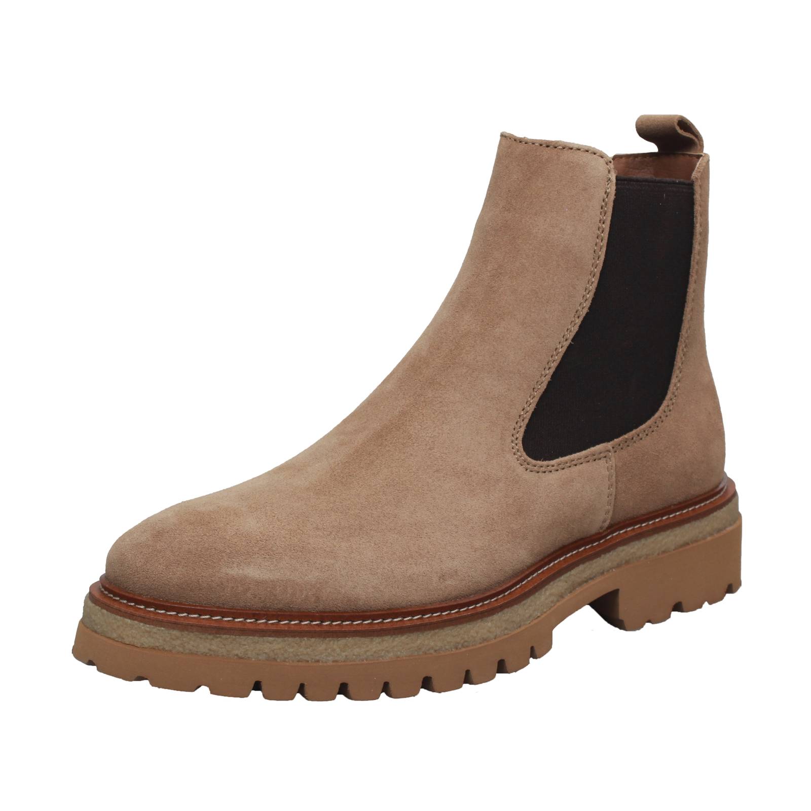 Alpe Chelsea Boots Wildleder Sand - Damen Schuhe Stiefeletten Klassiker