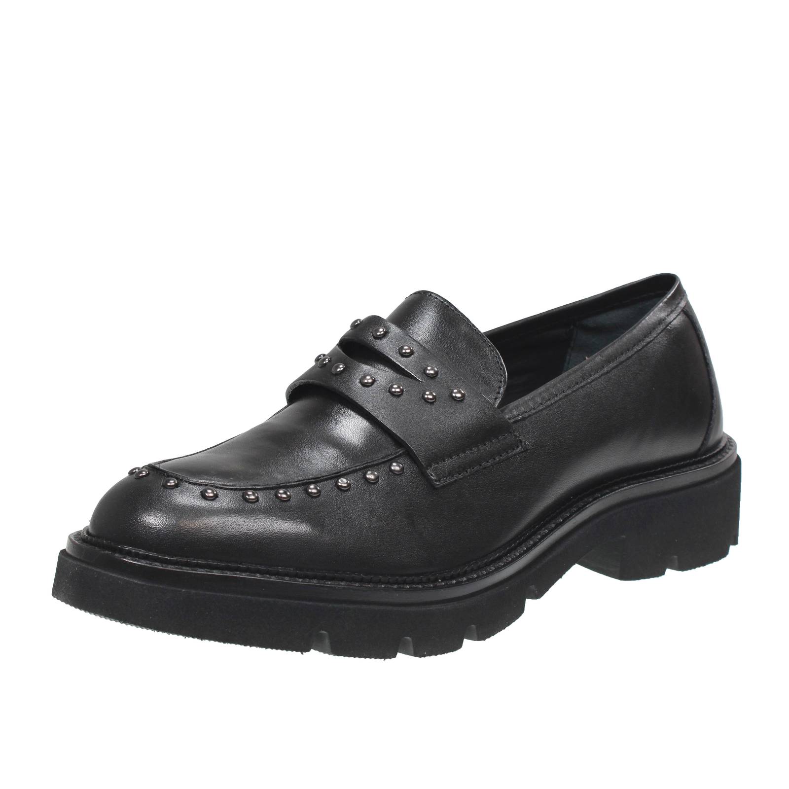 Vueva Halbschuhe Leder schwarz - Damen Schuhe Halbschuhe
