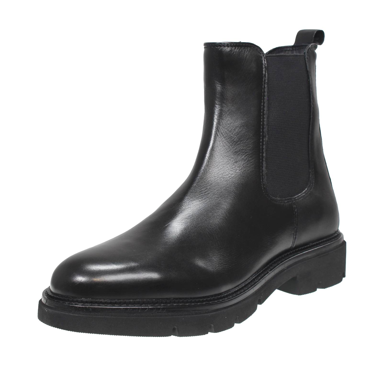 Vueva Chelsea Boots Leder mit Reißverschluss schwarz - Damen Schuhe Stiefeletten