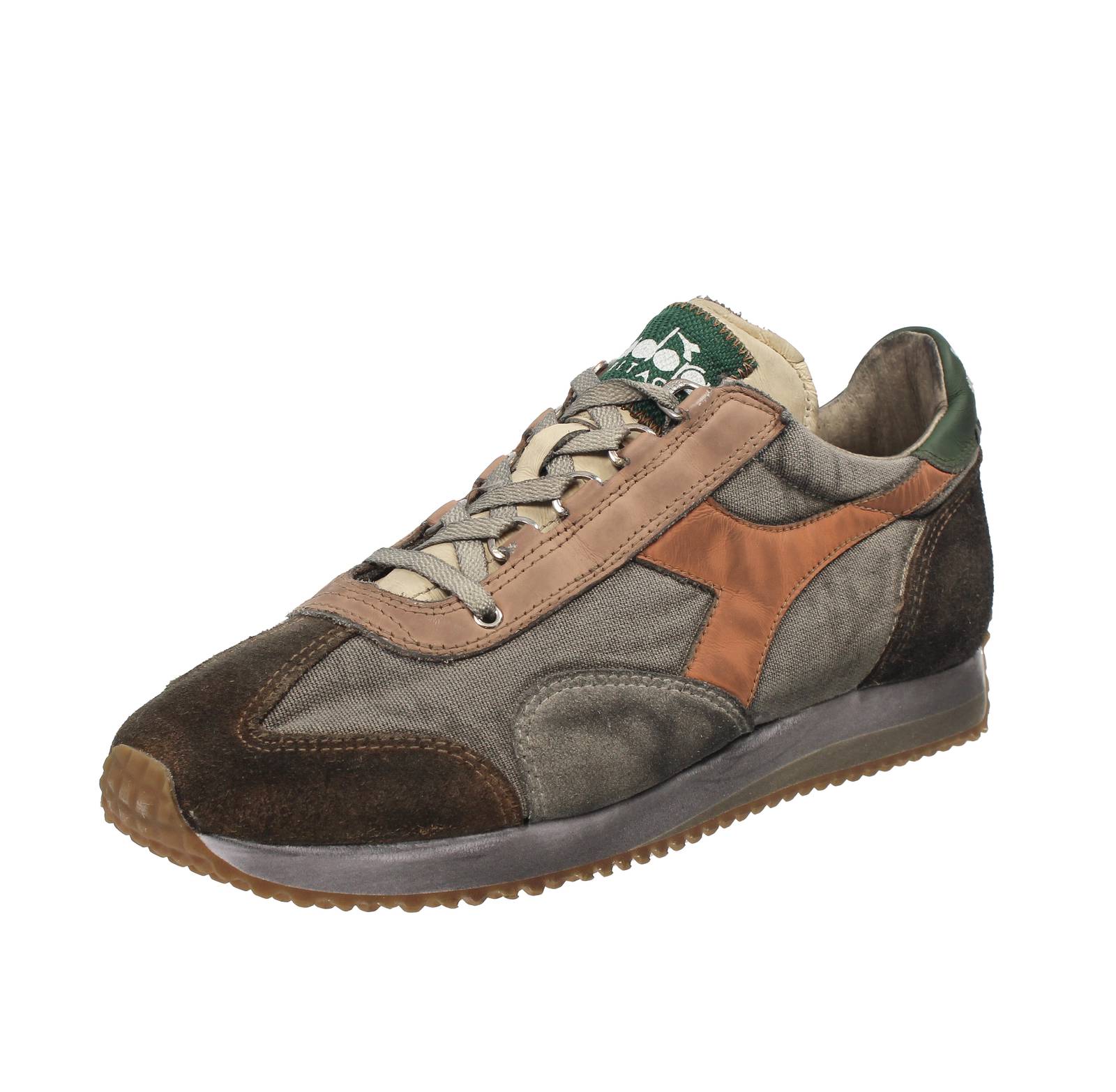 Diadora Heritage Equipe Dirty Sw - Sneakers Basse Kaki - Uomo Scarpe Sneakers - Zdjęcie 4 z 4