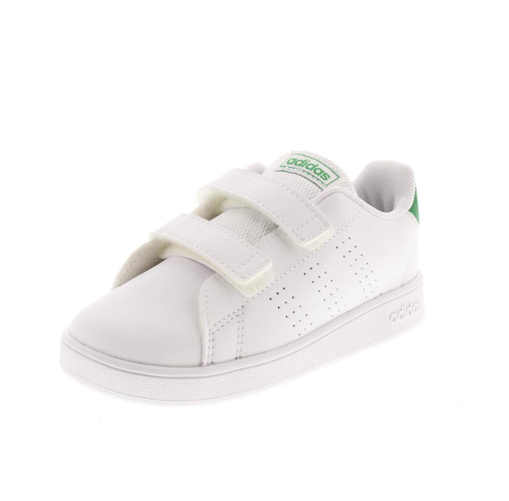 Adidas Infant Advantage - Cloud White/Green/Grey Two • Price »