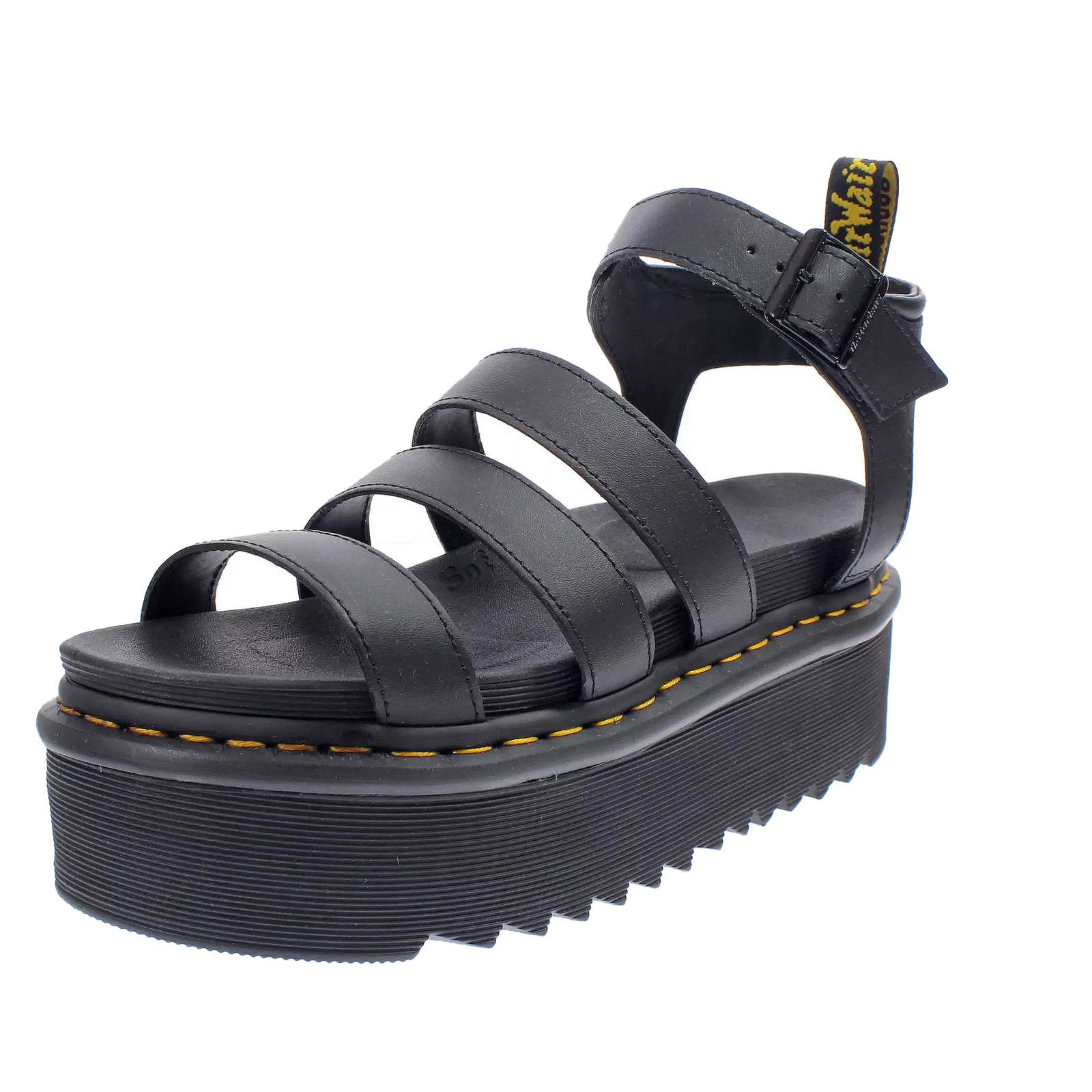 DR. MARTENS Blaire Quad - Plateausandalen aus Leder Damen schwarz