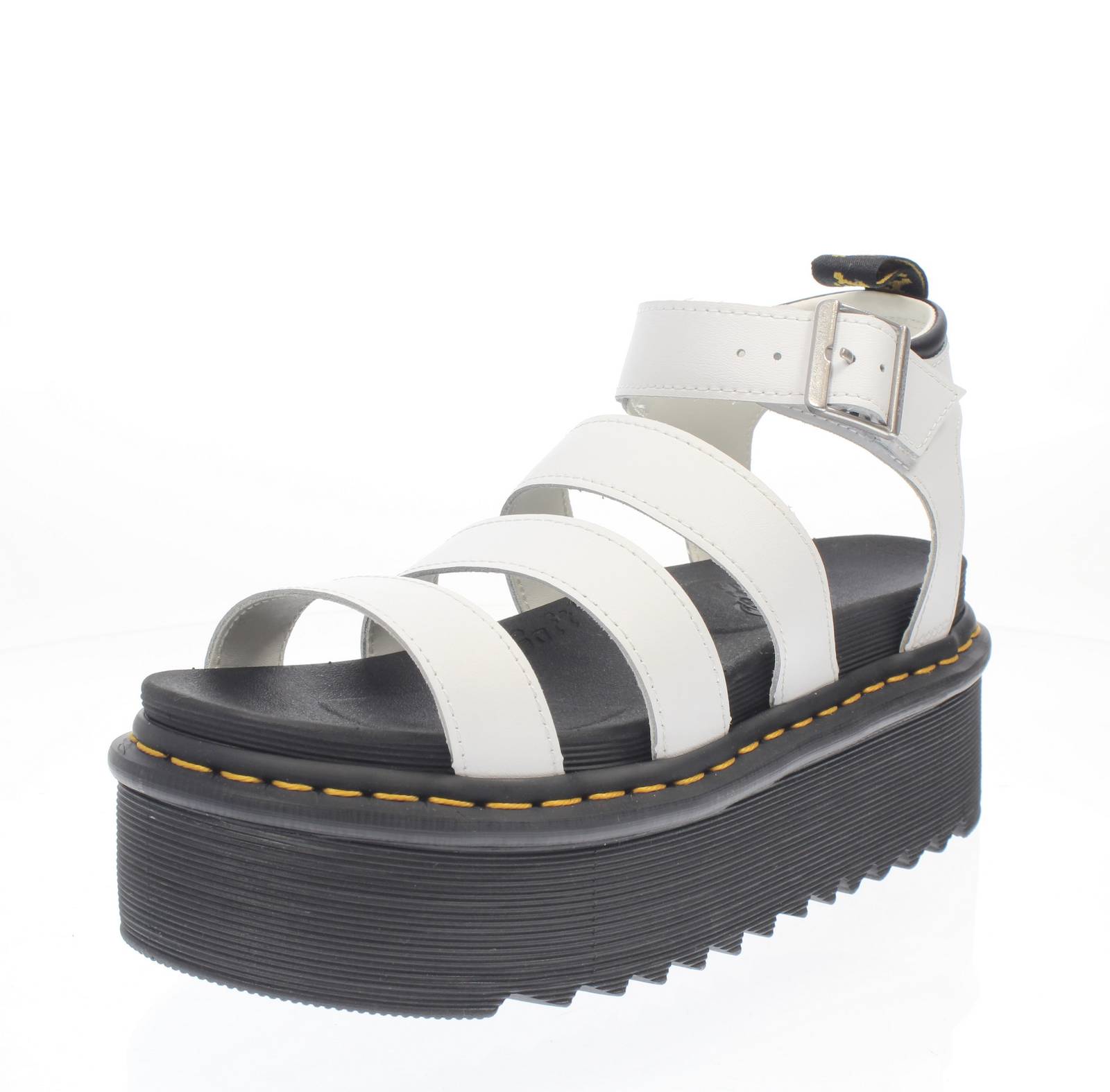 DR. MARTENS Blaire Quad - Plateausandalen aus Leder Damen weiß