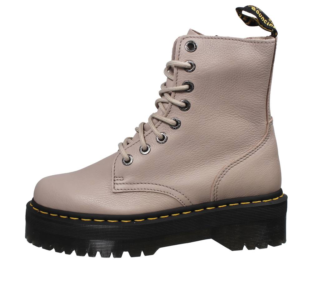 MARTENS Jadon III Anfibi platform in Pelle Pisa beige