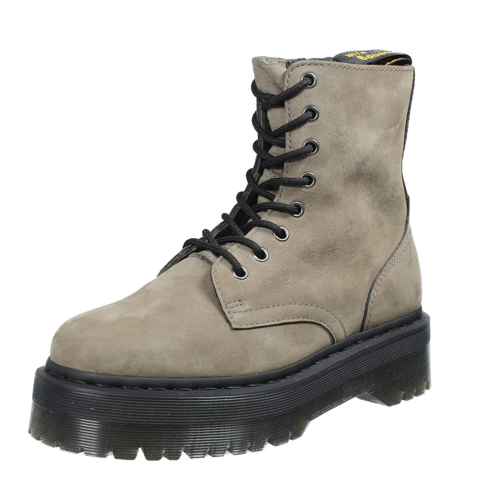 DR. MARTENS Jadon - Leder-Plattform-Amphibien Damen grau