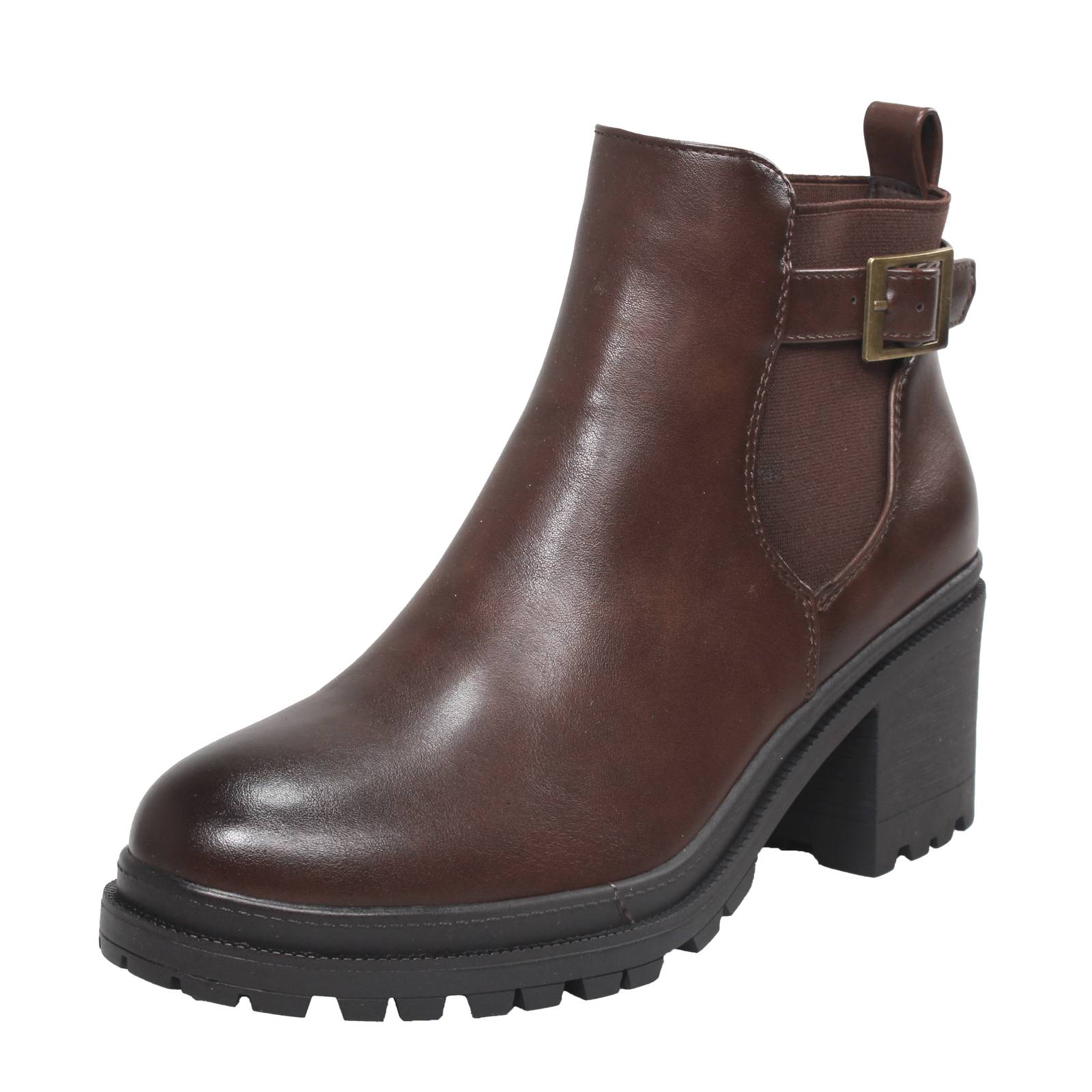 GALIA Bottines à talons et à fermeture éclair Femme marron