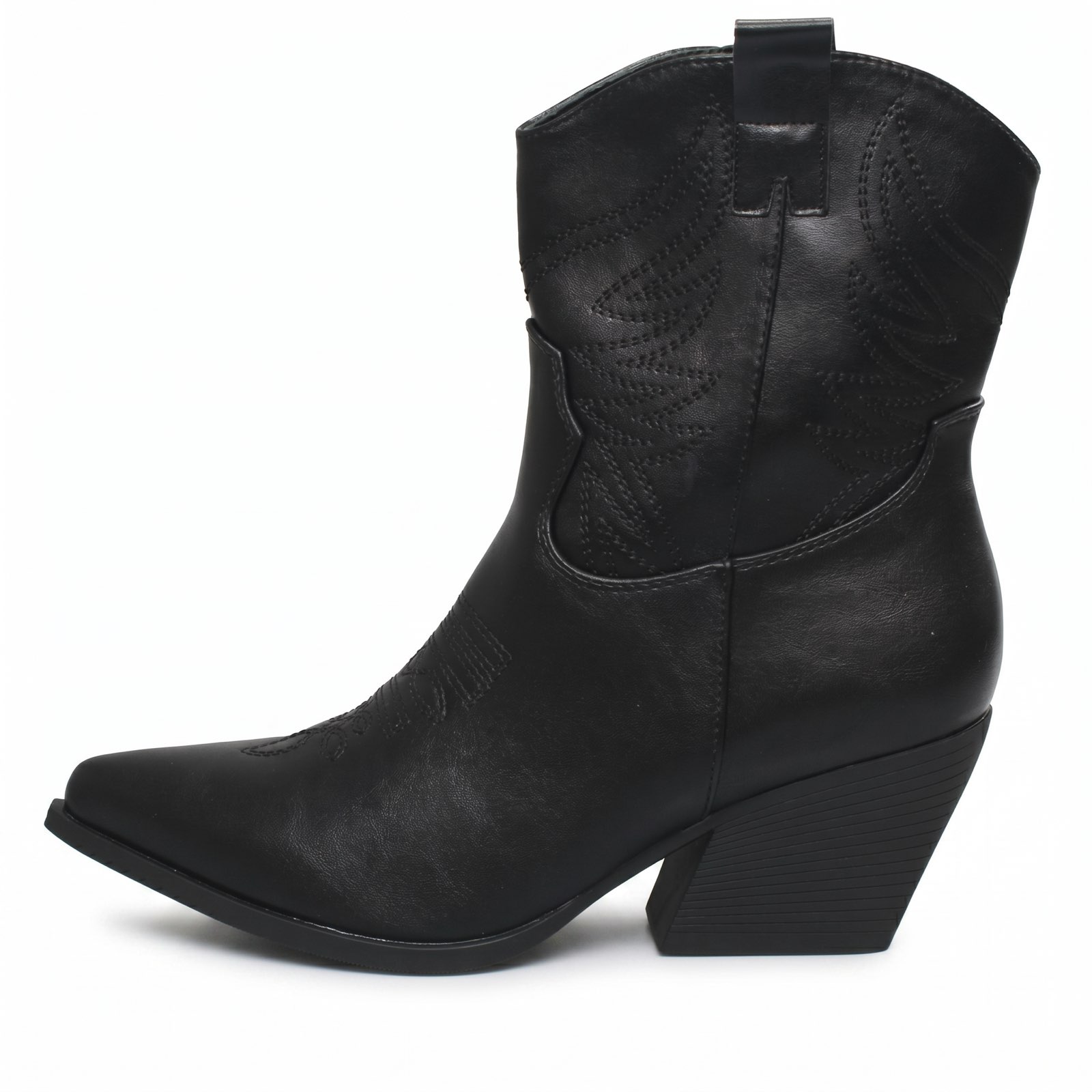 GALIA Bottines texanes à fermeture éclair Femme noir Photo 4