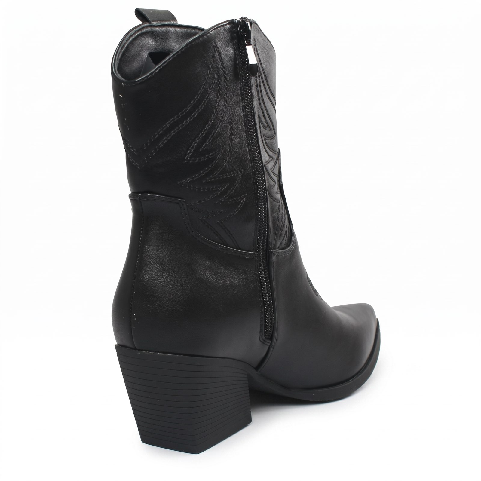 GALIA Bottines texanes à fermeture éclair Femme noir Photo 6