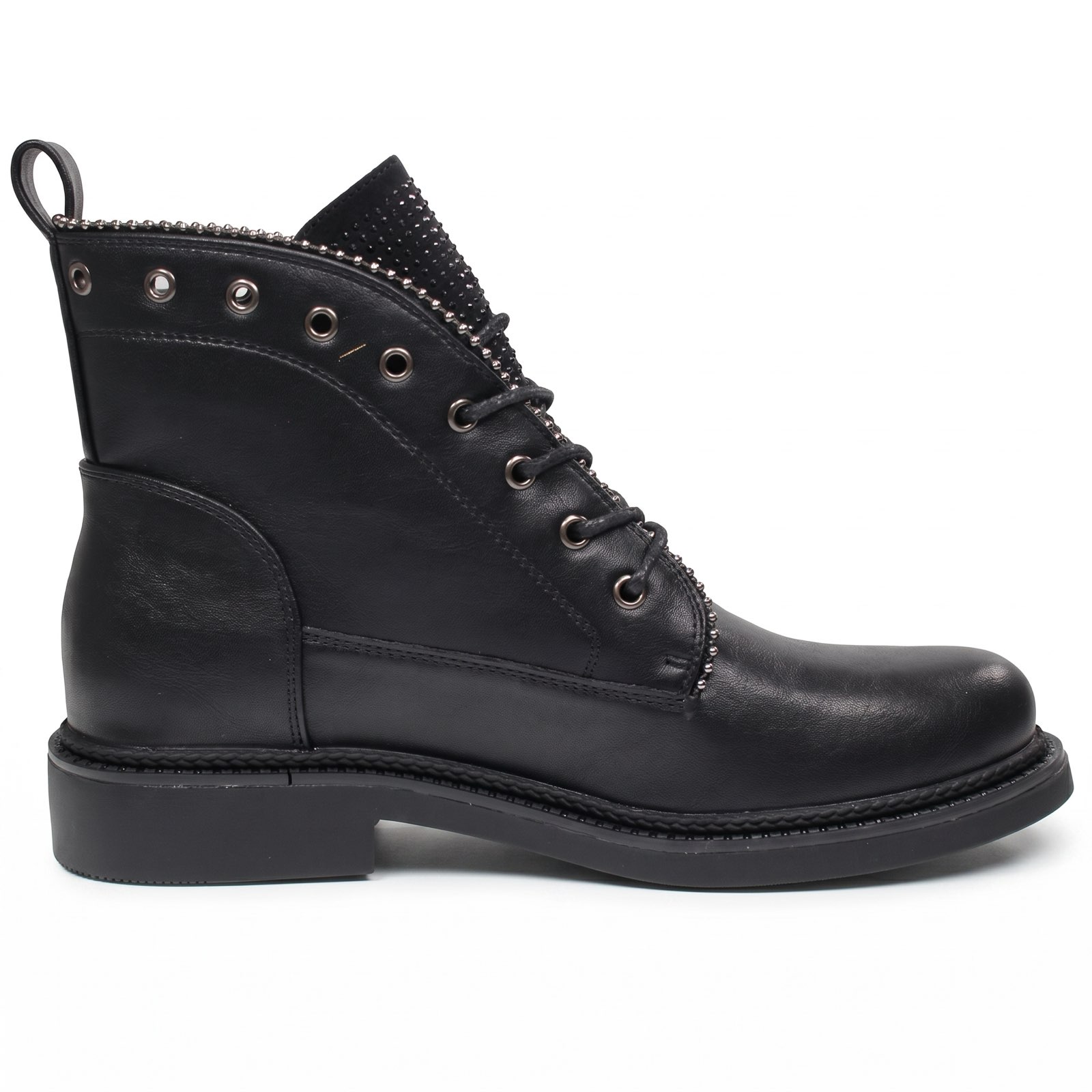 GALIA Bottines en matière synthétique ornées de strass Femme noir Photo 3