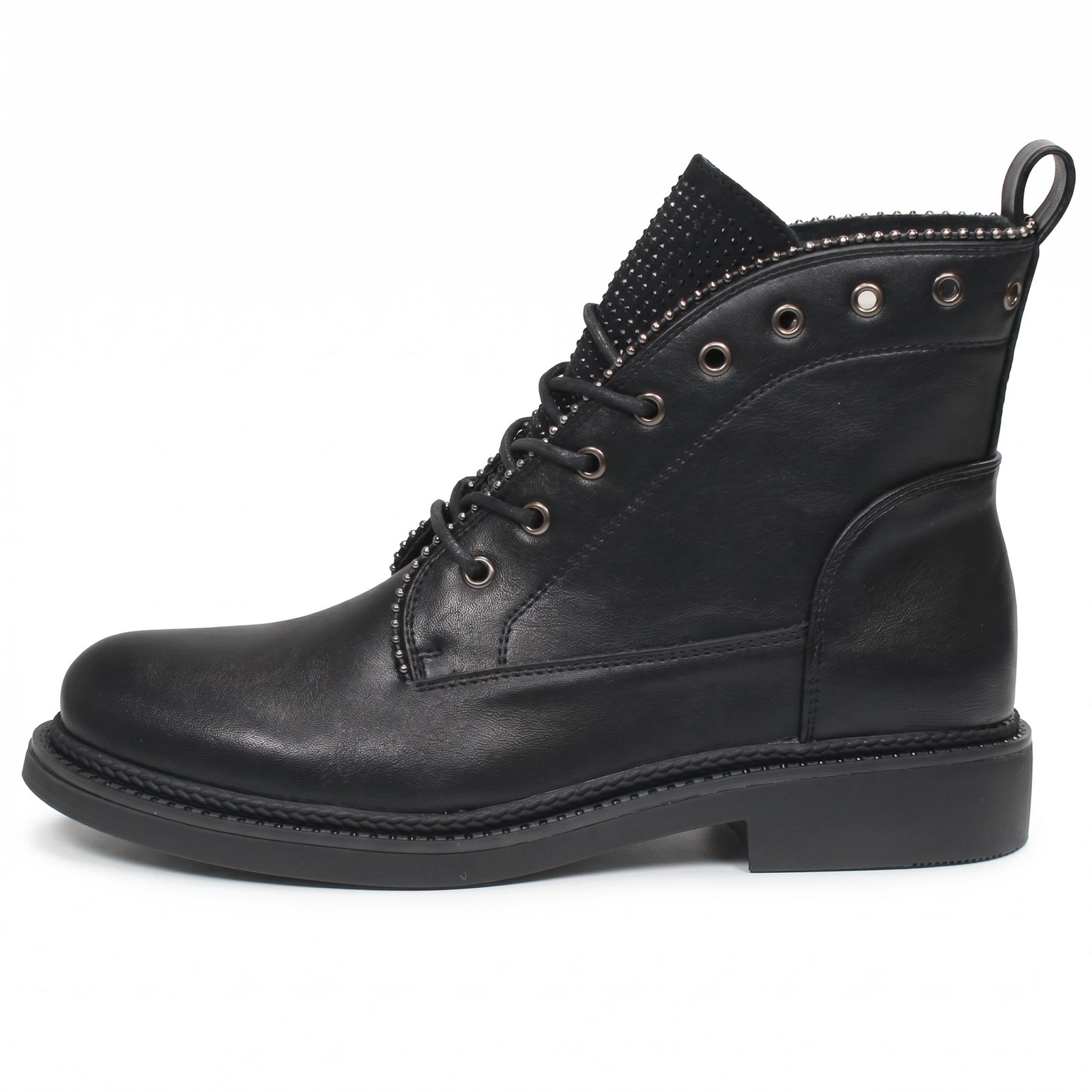 GALIA Bottines en matière synthétique ornées de strass Femme noir Photo 4