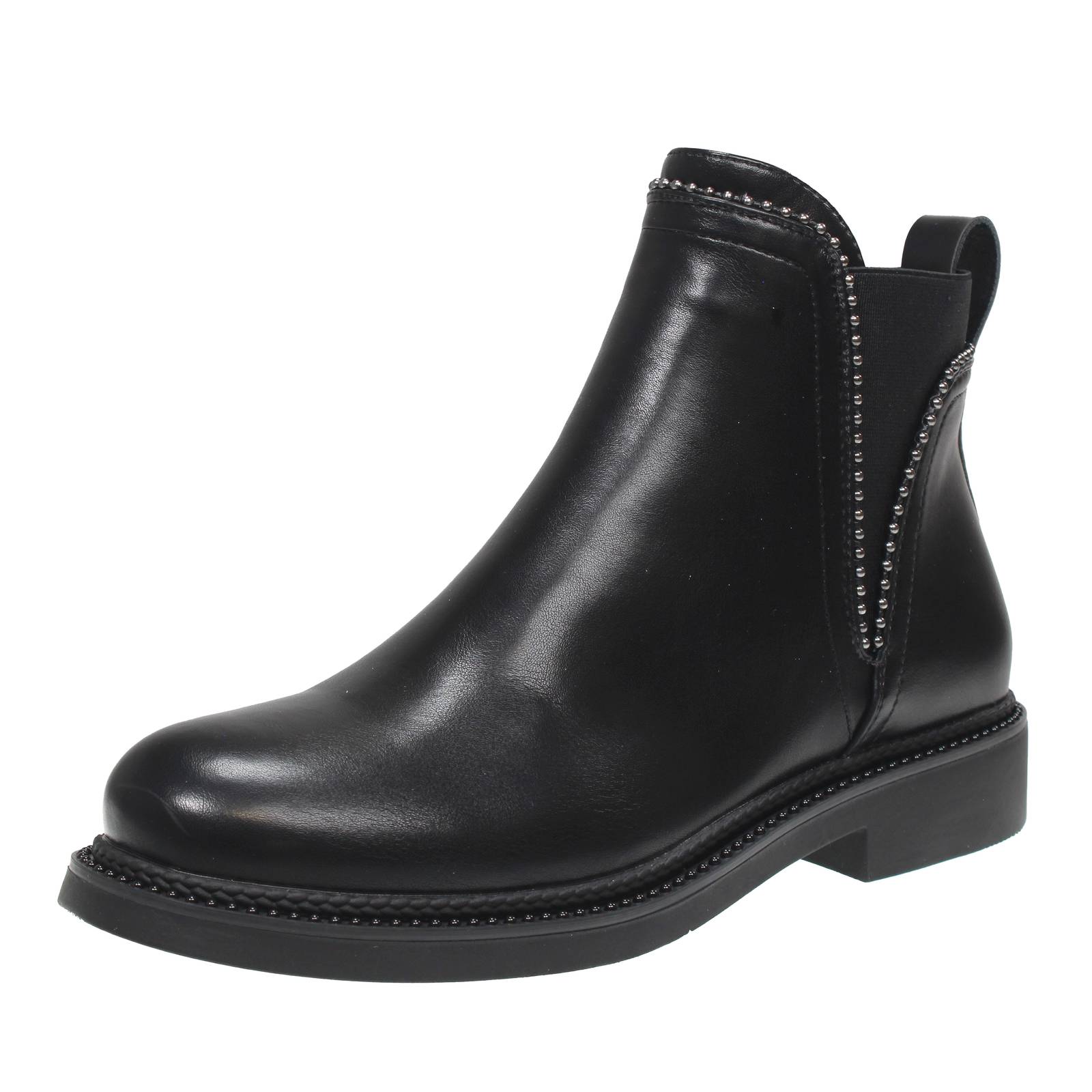 Galia Chelsea Boots mit Reißverschluss schwarz - Damen Schuhe Stiefeletten klassisch