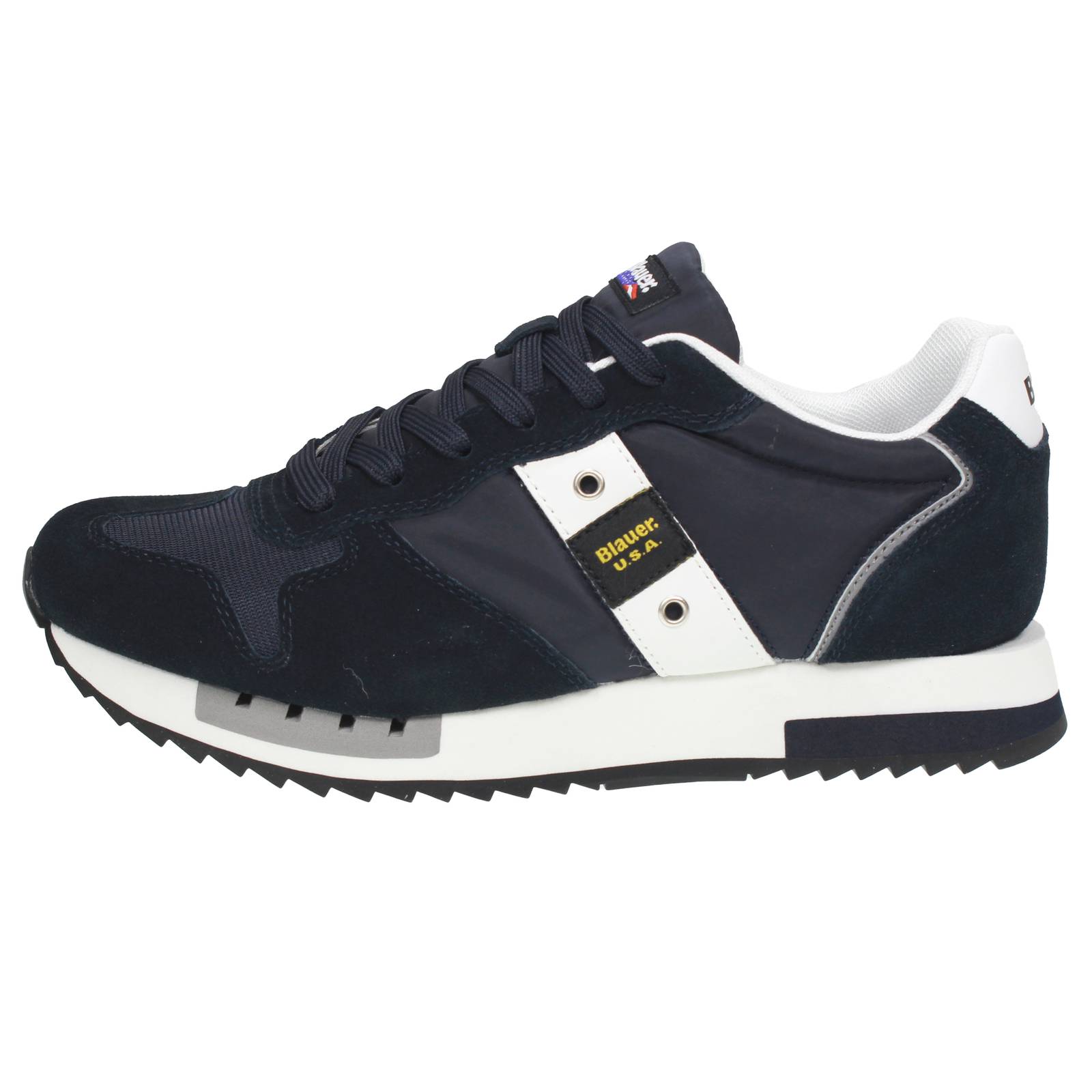 BLAUER Queens - Low Sneakers in Suede and Nylon Man blue Photo 3
