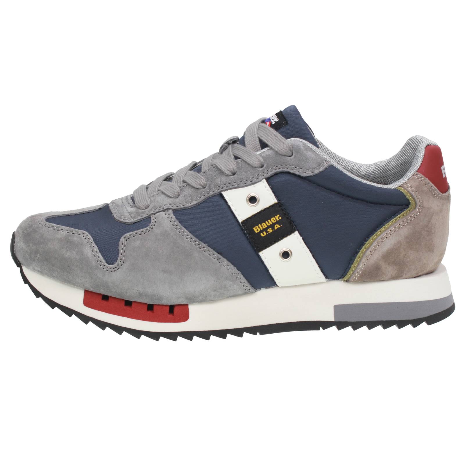 BLAUER Queens - Low Sneakers in Suede and Nylon Man blue Photo 3