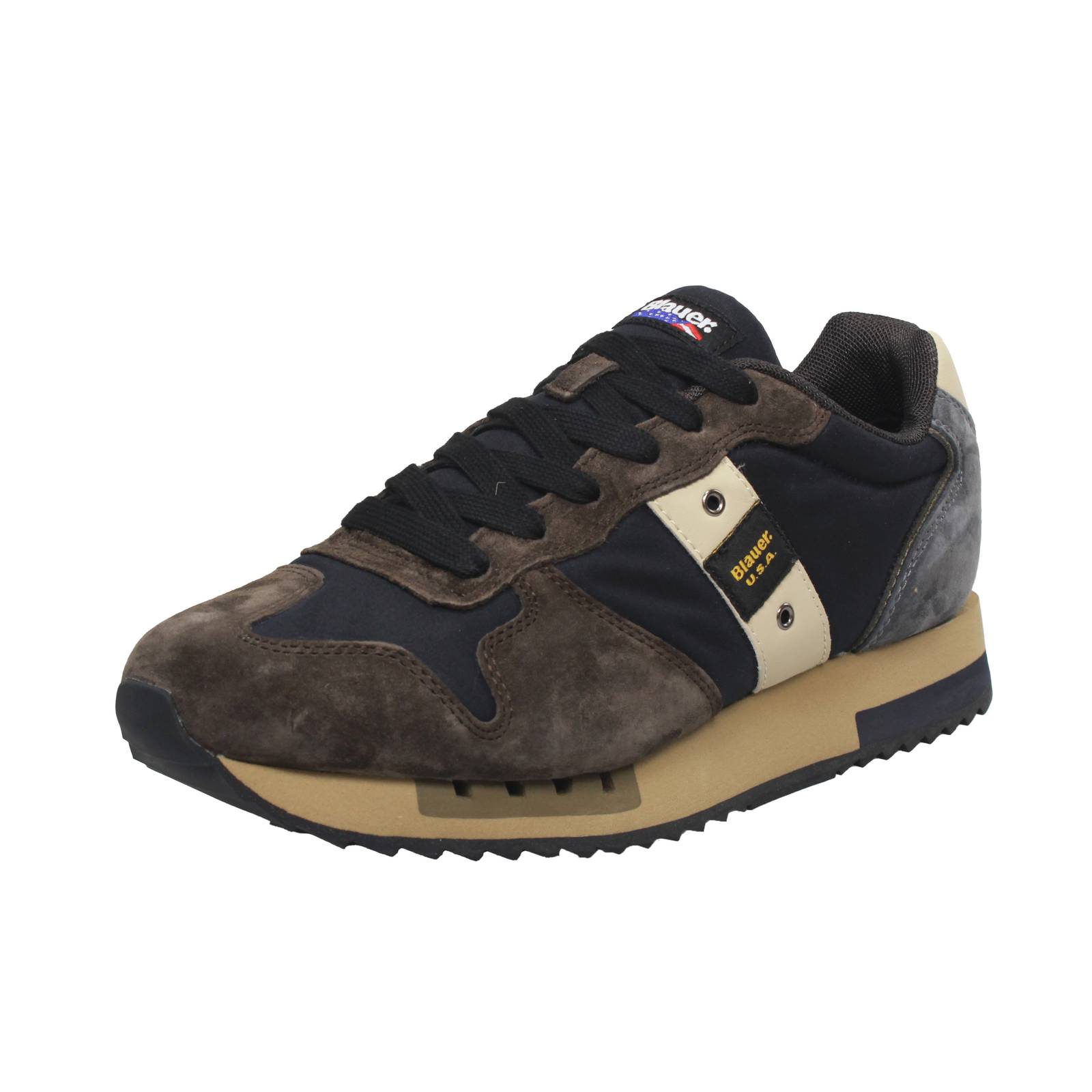 BLAUER Queens - Sneakers basses en daim Homme bleu