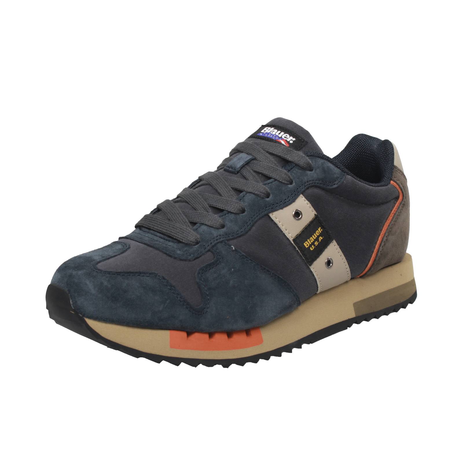 BLAUER Queens - Sneakers basses en daim Homme bleu