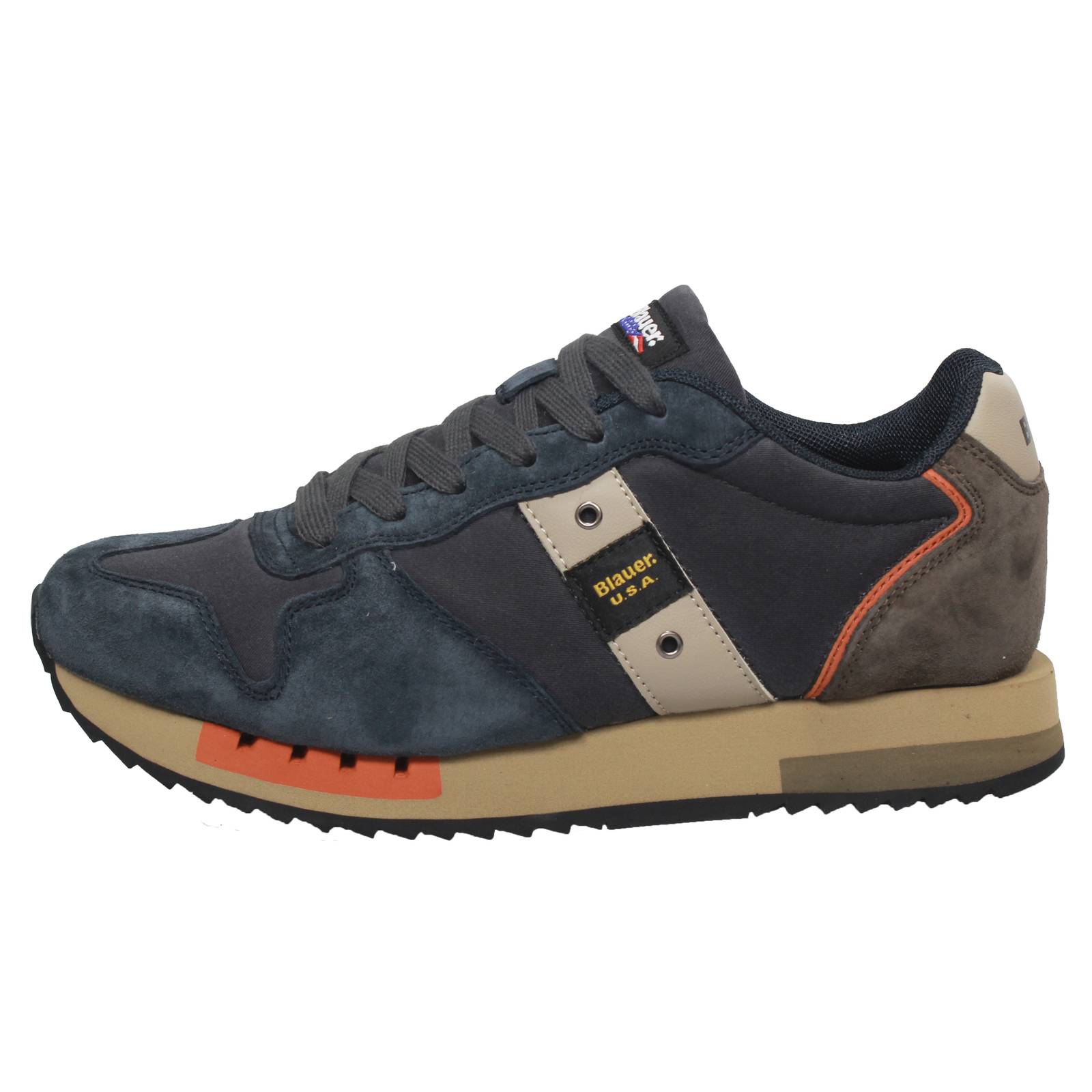 BLAUER Queens - Low Sneakers in Suede Man blue Photo 3