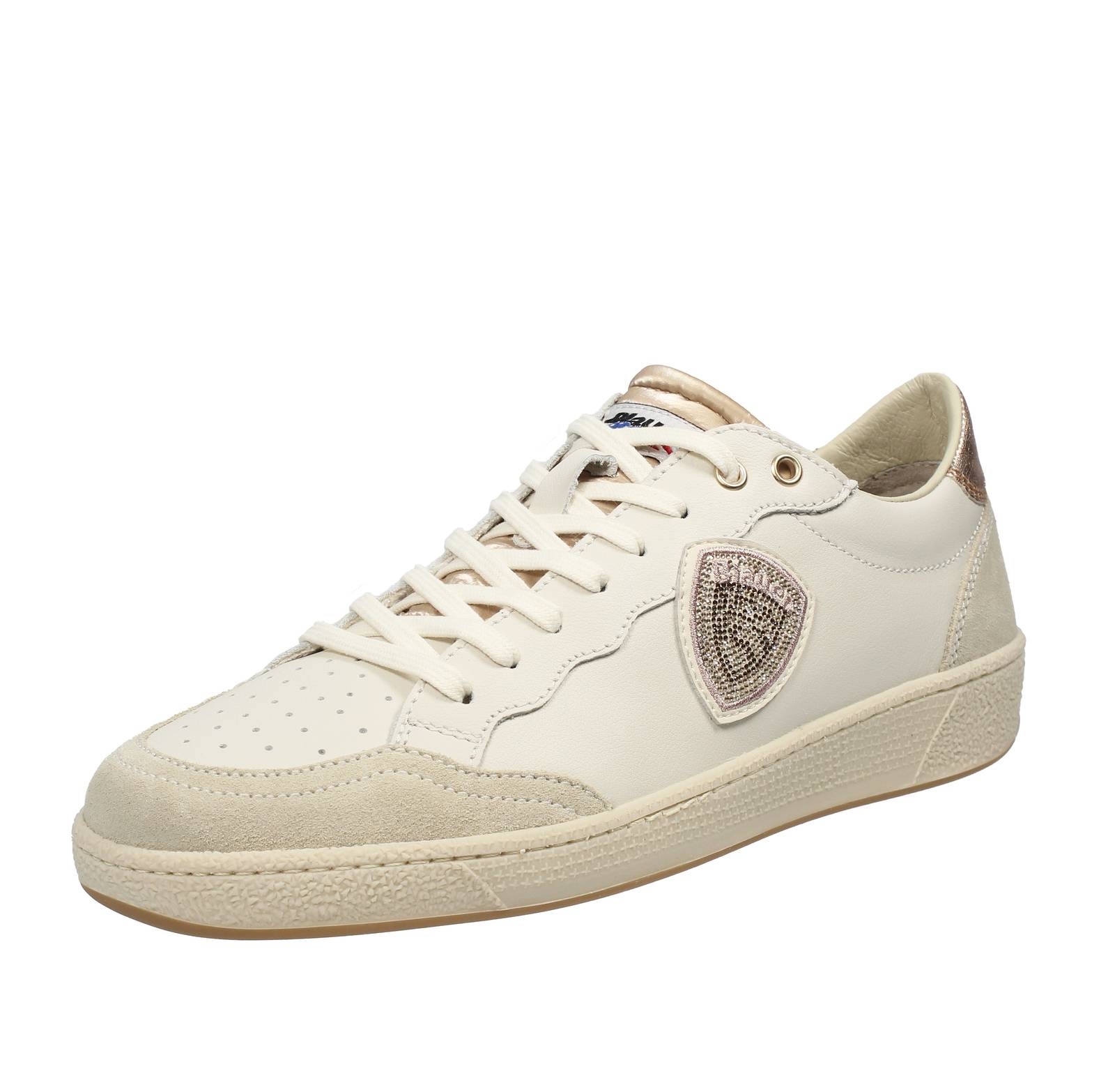 Blauer Olympia - Кроссовки Basse из кожи и замши Bianco - Кроссовки Donna Scarpe
