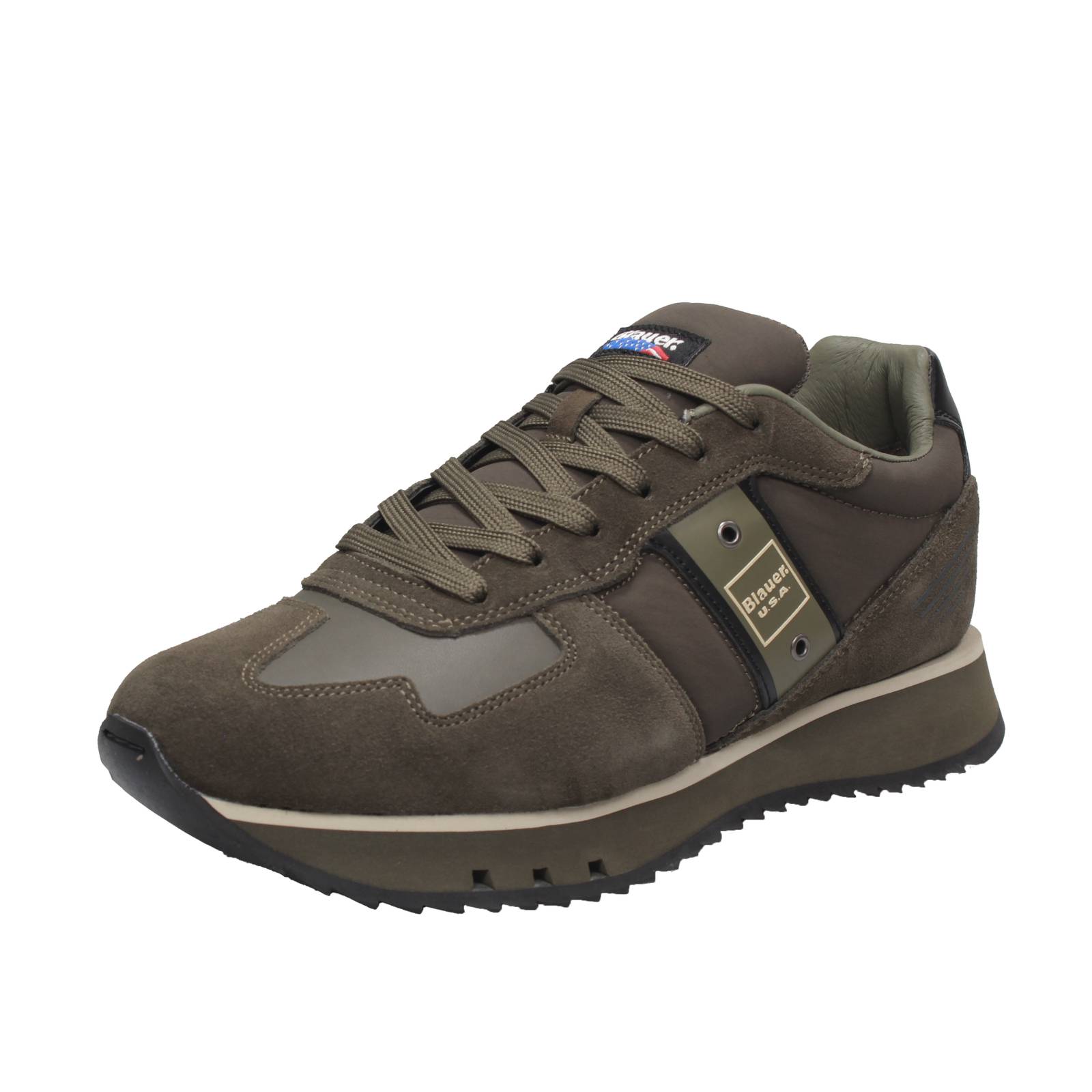BLAUER Tokyo- Low Sneakers in Suede Man green Photo 1