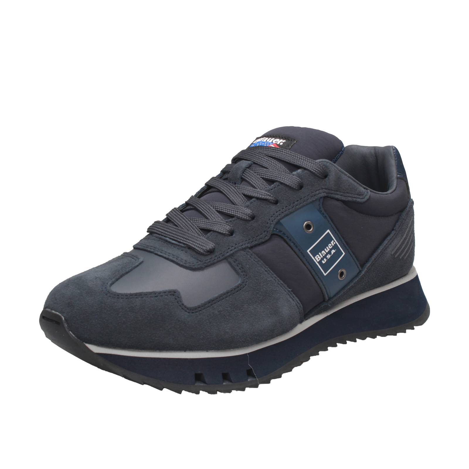BLAUER Tokyo- Sneakers basses en daim Homme bleu