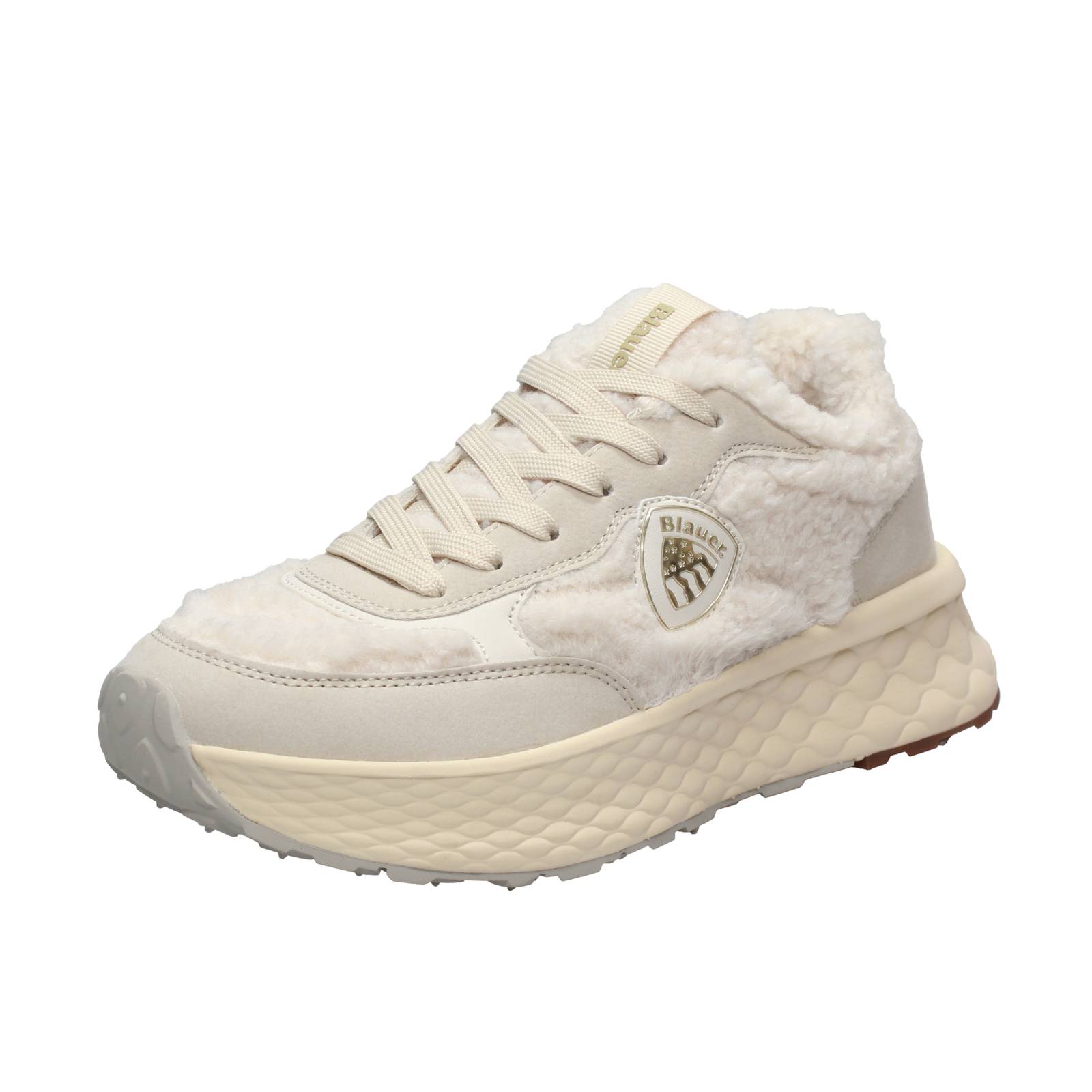 BLAUER Plateau-Sneakers aus Stoff Damen beige