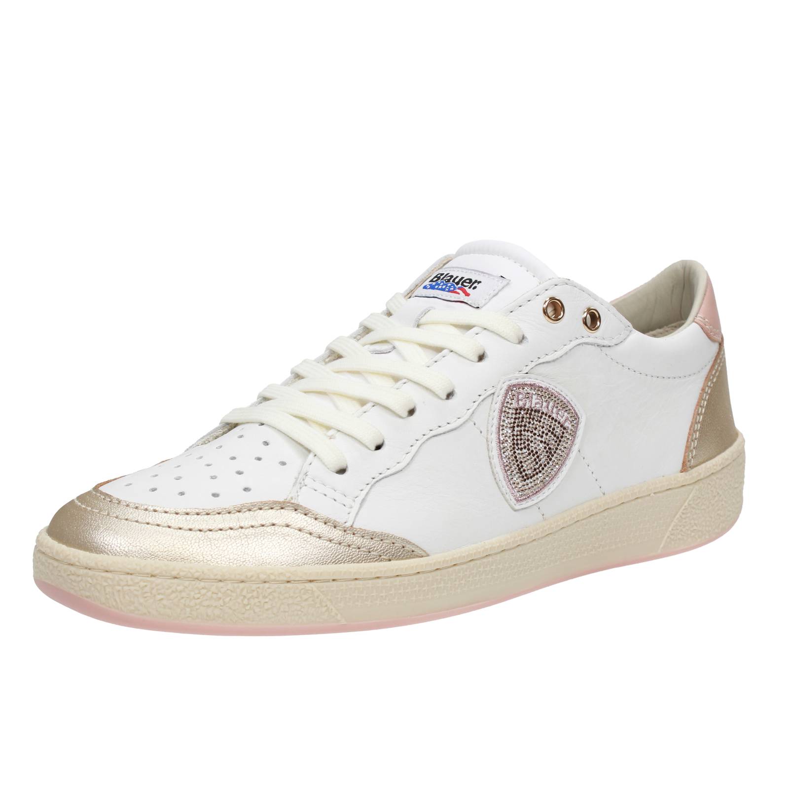 BLAUER Olympia - Niedrige Leder-Sneakers Damen platin
