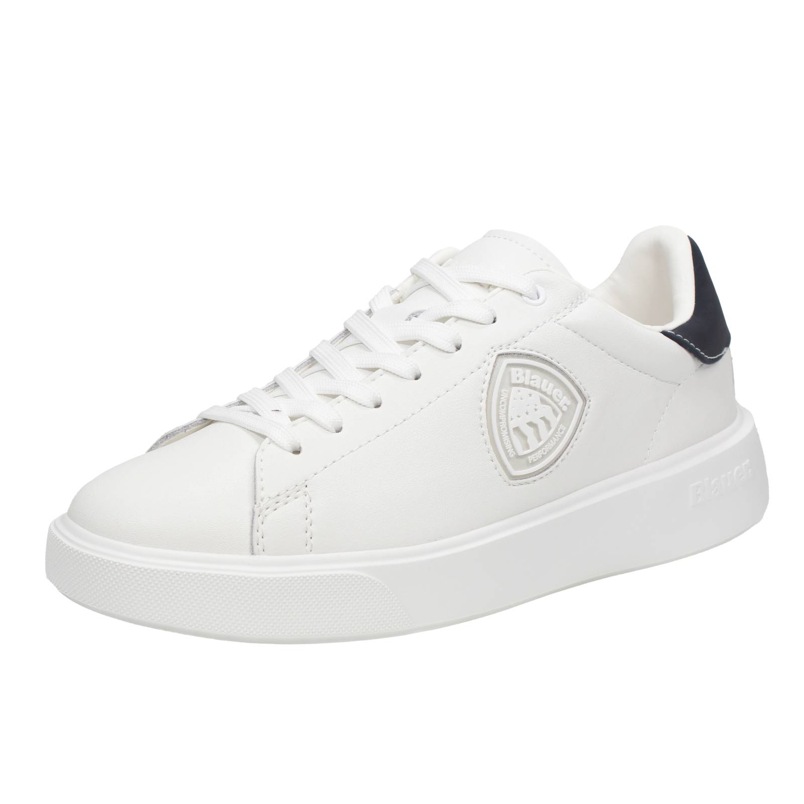 BLAUER Buck - Sneakers en cuir Homme blanc
