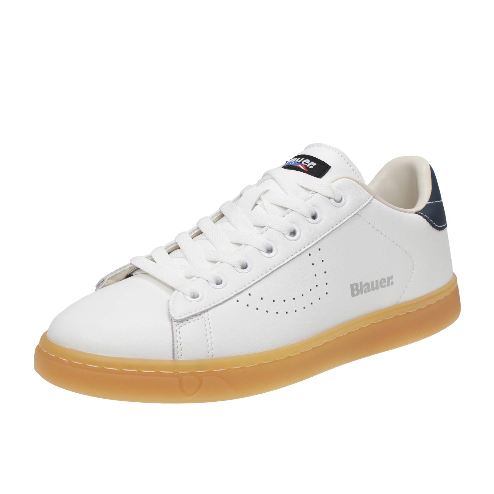 BLAUER Lowell - Sneakers basses en cuir Homme blanc