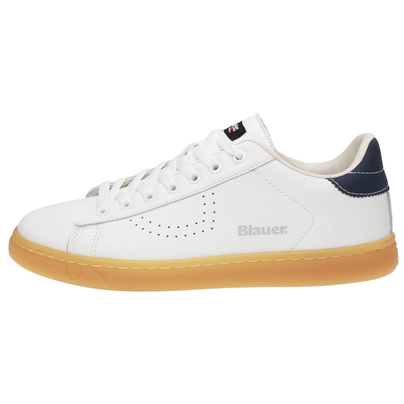 BLAUER Lowell - Low Leather Sneakers Man white Photo 3