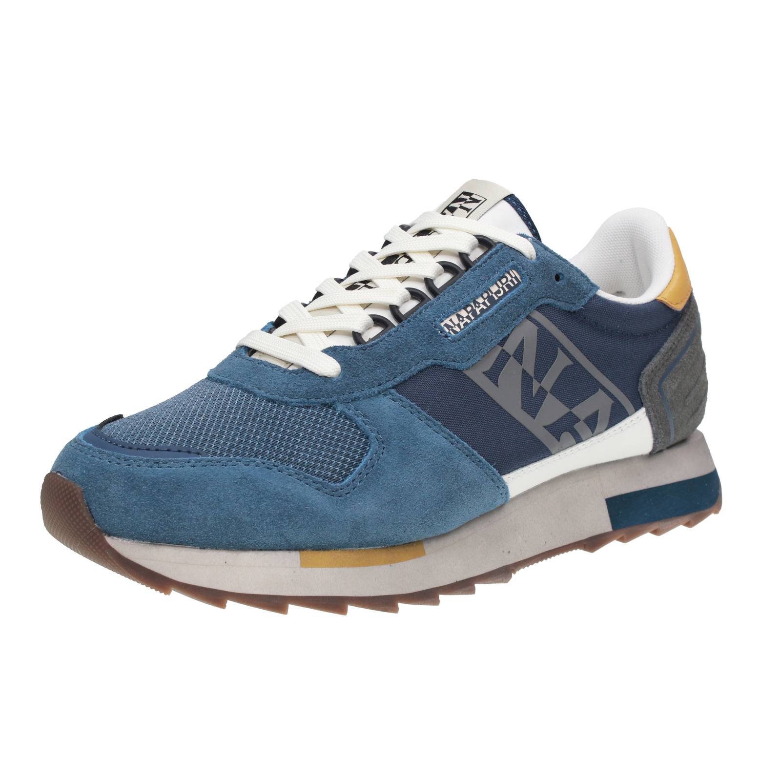 Napapijri Virtus 02 - Low Sneaker aus blauem Wildleder - Herren Schuhe Sneaker