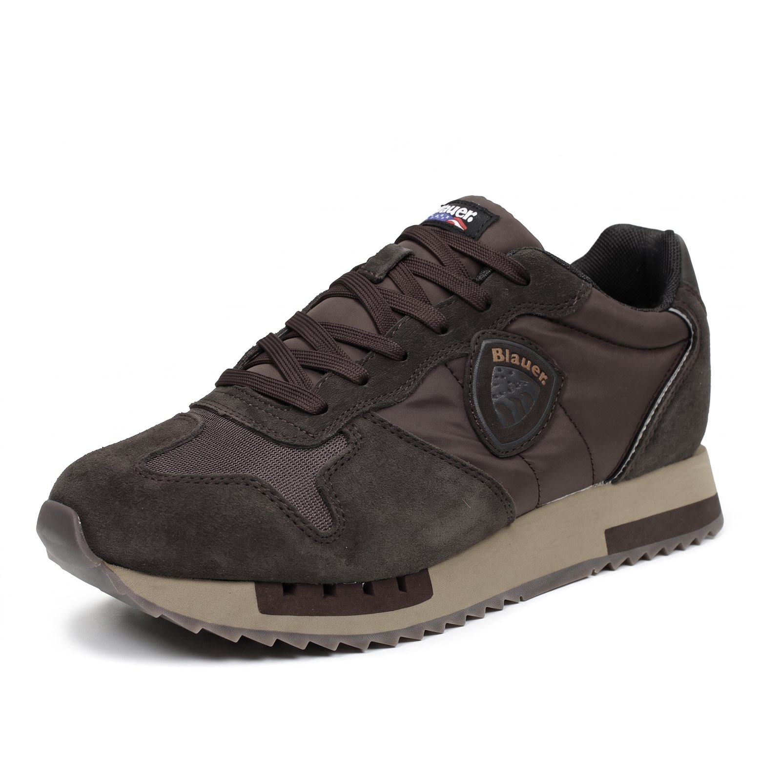 BLAUER Queens – Niedrige Sneakers aus Wildleder Herren braun