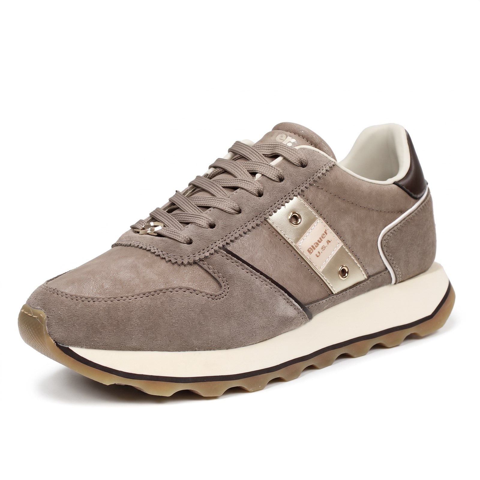 BLAUER Mills – Niedrige Sneakers aus Wildleder Damen sandfarben