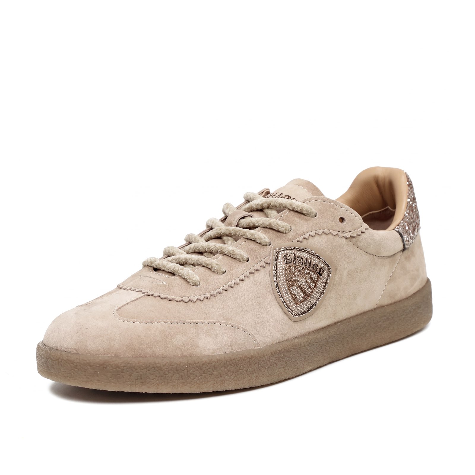 BLAUER Aurora – Niedrige Sneakers aus Wildleder Damen sandfarben