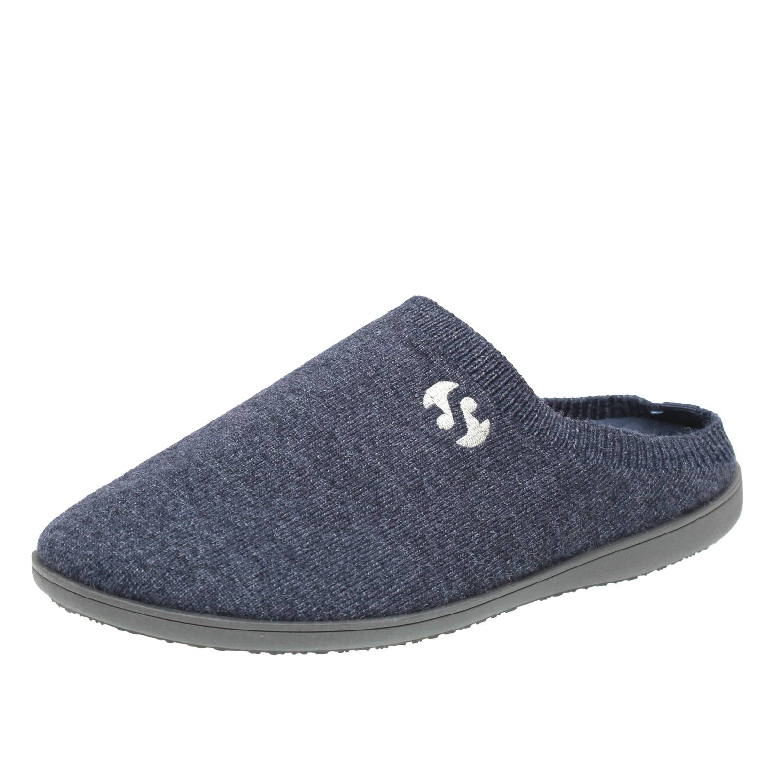 Superga warme Hausschuhe aus blauem Stoff - Herren Schuhe Pantoffeln Pantoffeln