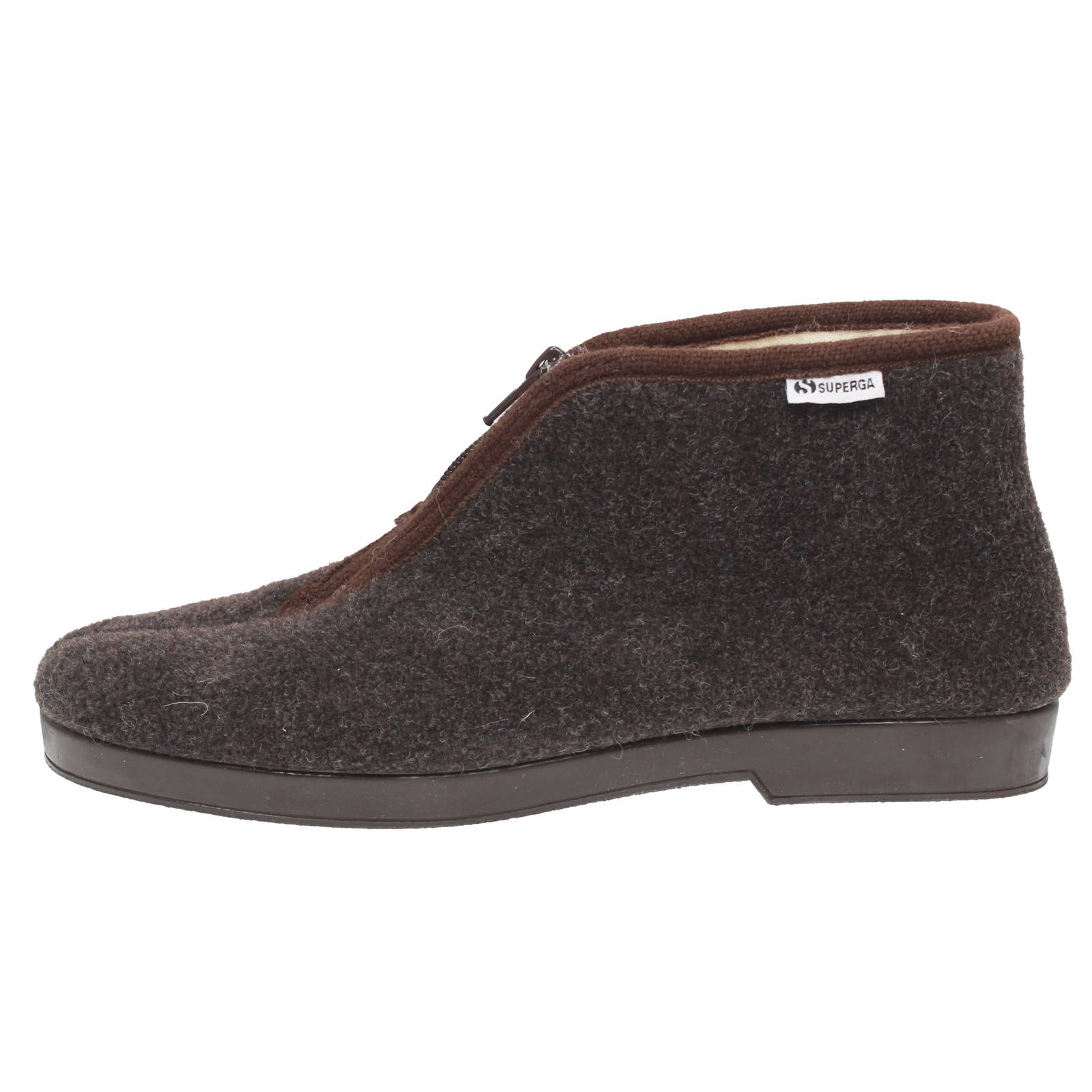 SUPERGA Stoffslipper mit Reißverschluss Herren braun Foto 3