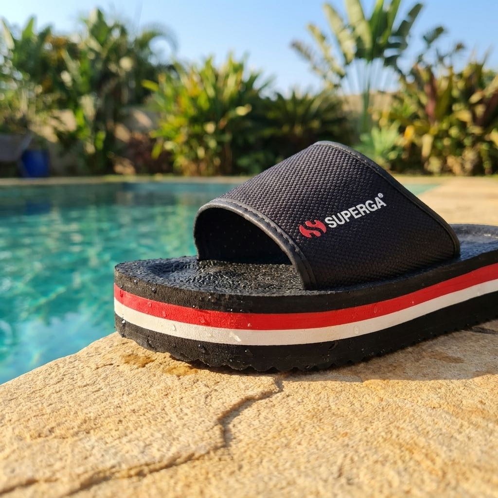 SUPERGA Chaussons à bandeau Homme noir Photo 5