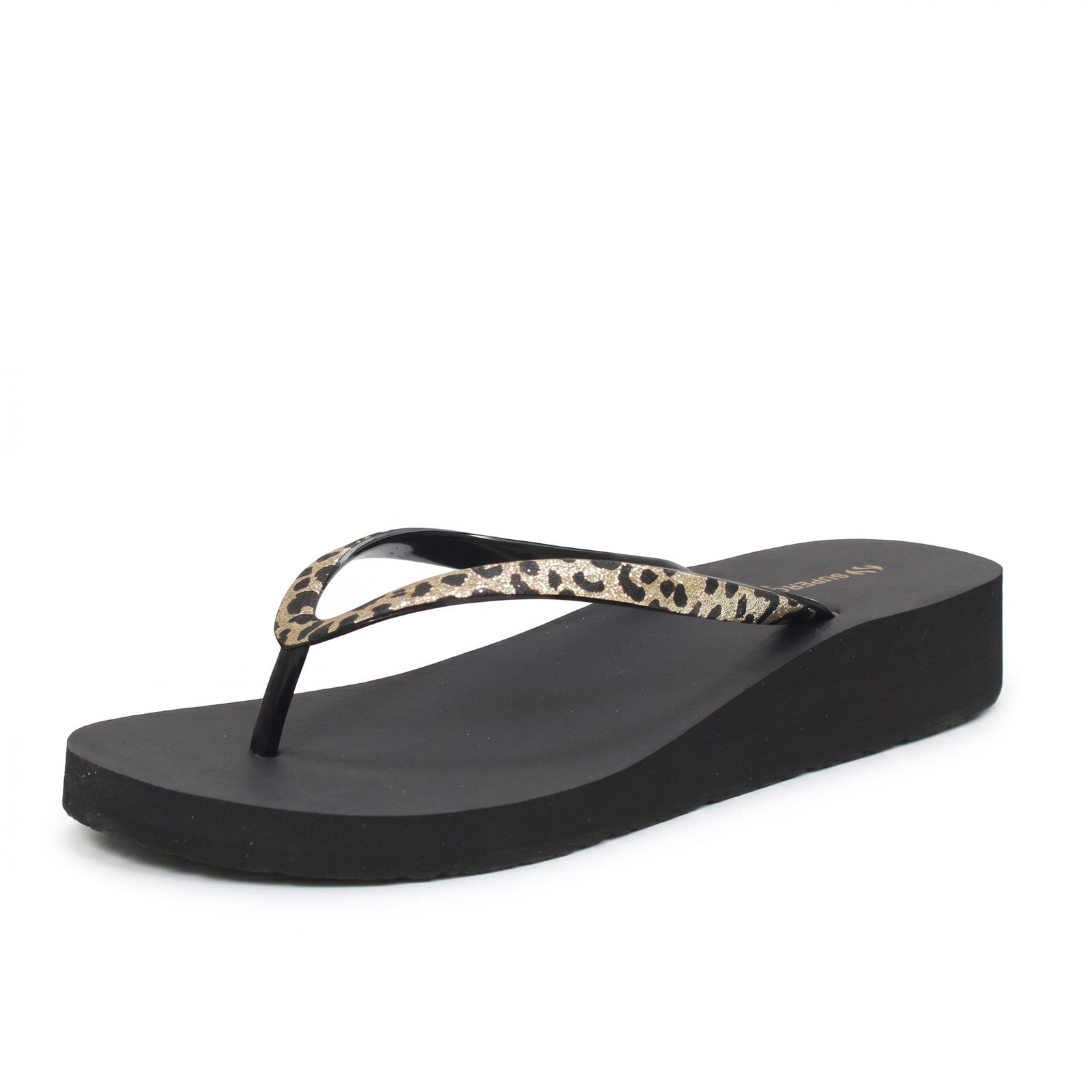 SUPERGA  Zeppa Zehenstegpantoffel Damen schwarz