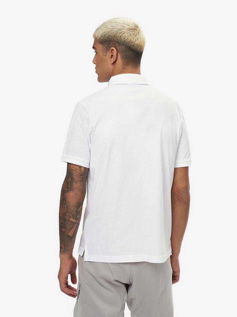 BLAUER Cotton Jersey Short Sleeve Polo Shirt Man white Photo 3
