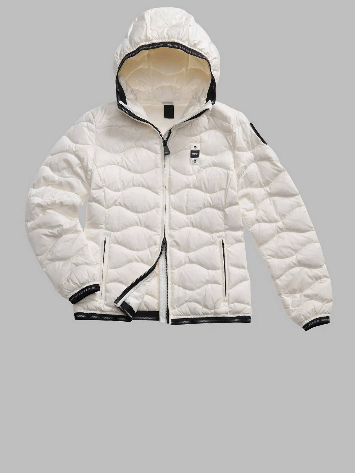 BLAUER Camelia - Kurze Daunenjacke mit Kapuze Damen weiß