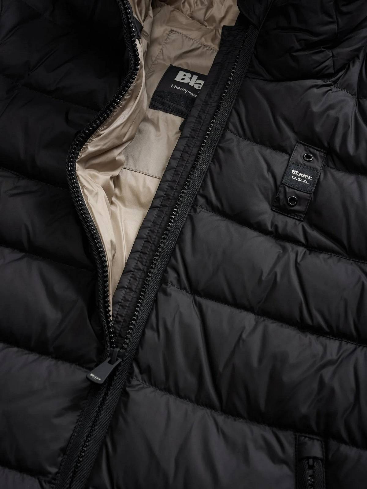 BLAUER Agnes - Lange Daunenjacke mit Kapuze Damen schwarz Foto 4