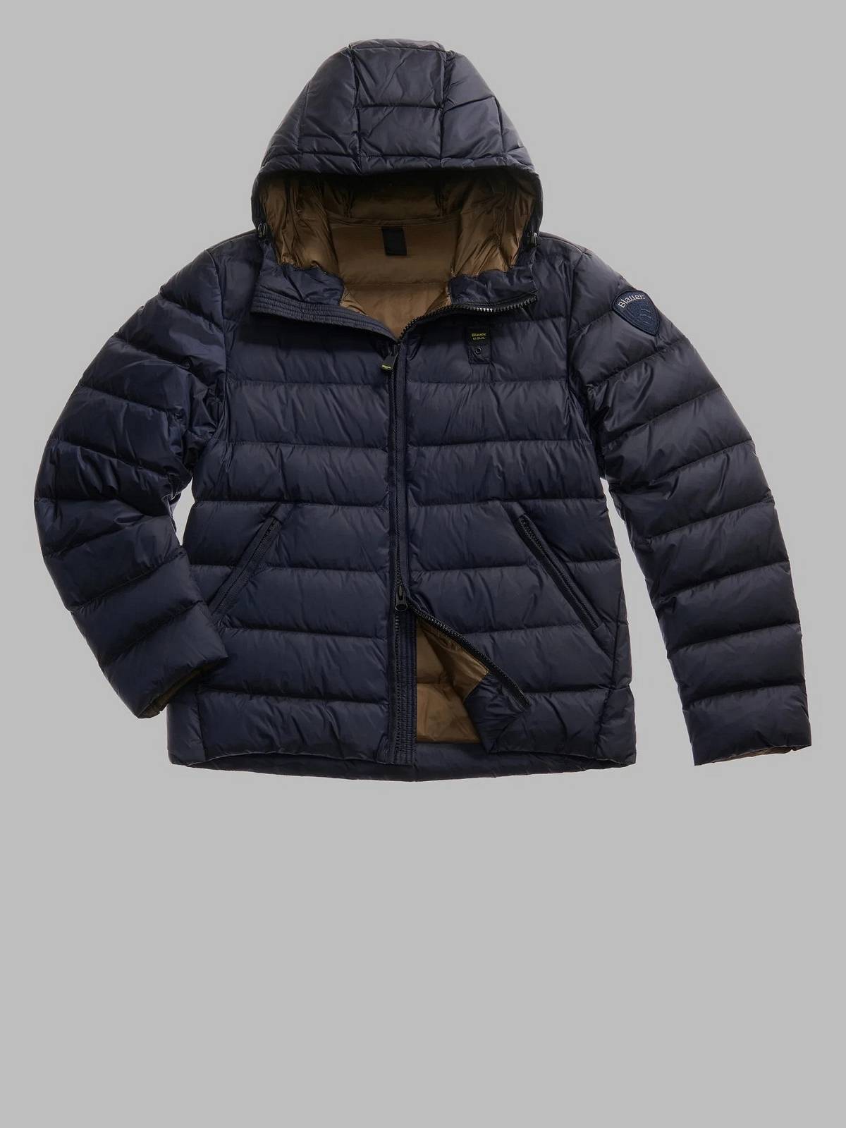 BLAUER Acton - Kurze Daunenjacke mit Kapuze Herren blau Foto 1