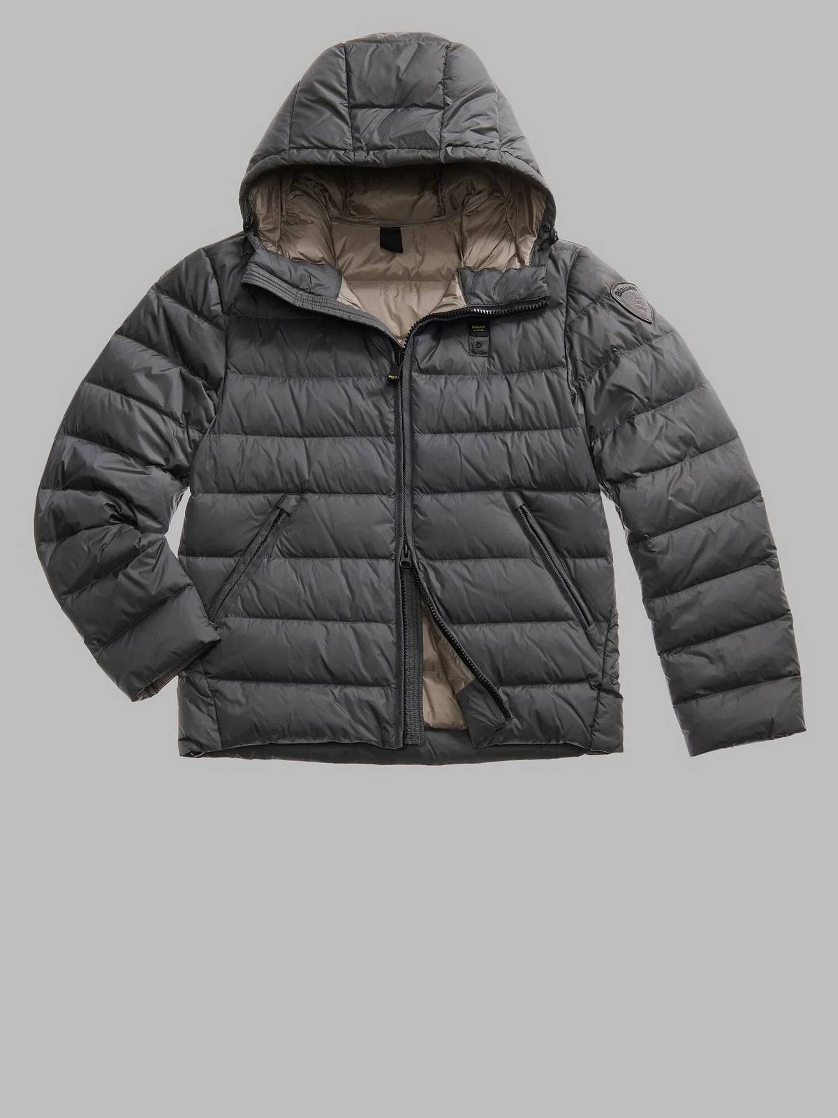 BLAUER Acton - Kurze Daunenjacke mit Kapuze Herren grau Foto 1