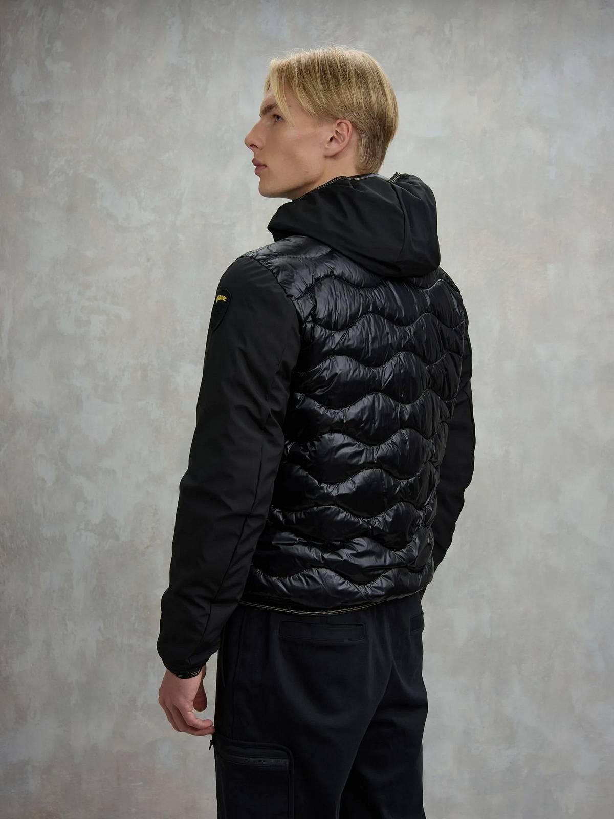 BLAUER Albert - kurze Daunenjacke mit Kapuze Herren schwarz Foto 4