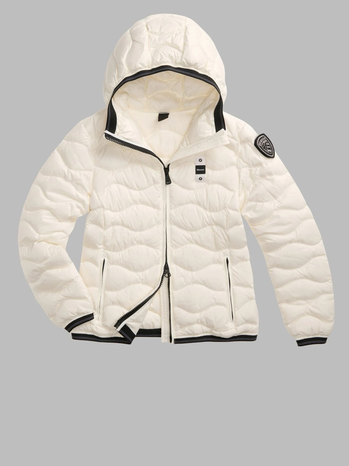 BLAUER Camelia – Kurze Daunenjacke mit Kapuze Damen weiß