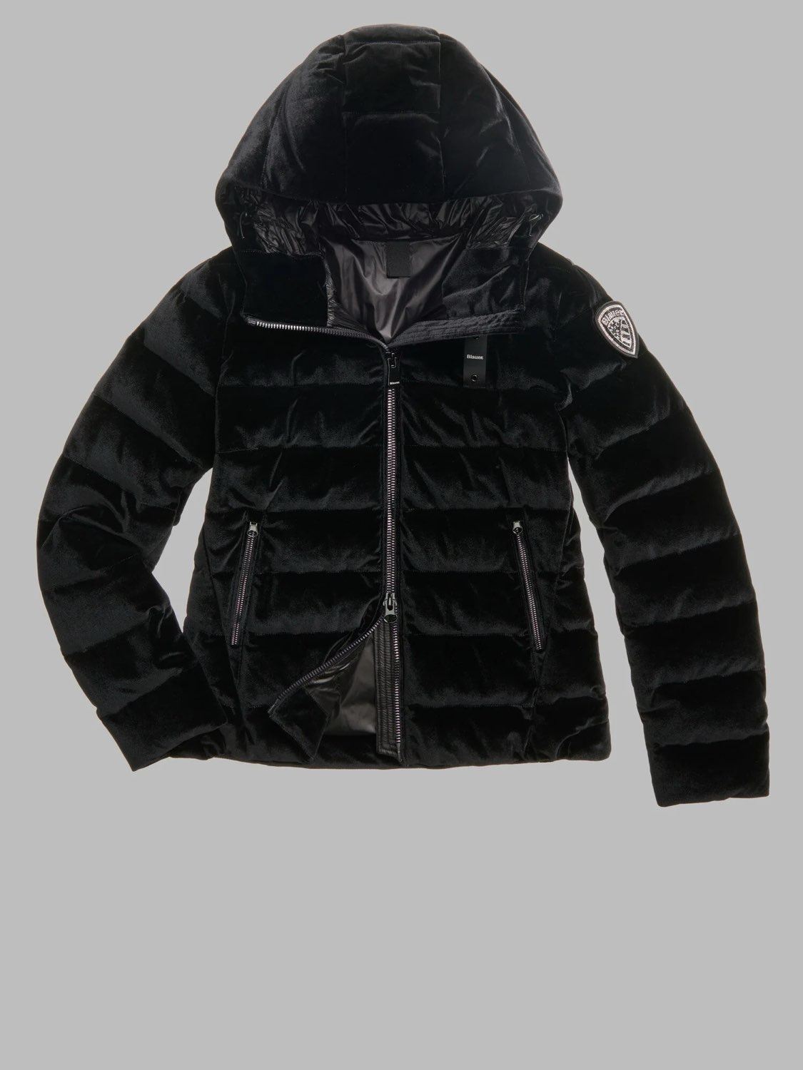 BLAUER Velly – Kurze Daunenjacke aus Samt Damen schwarz