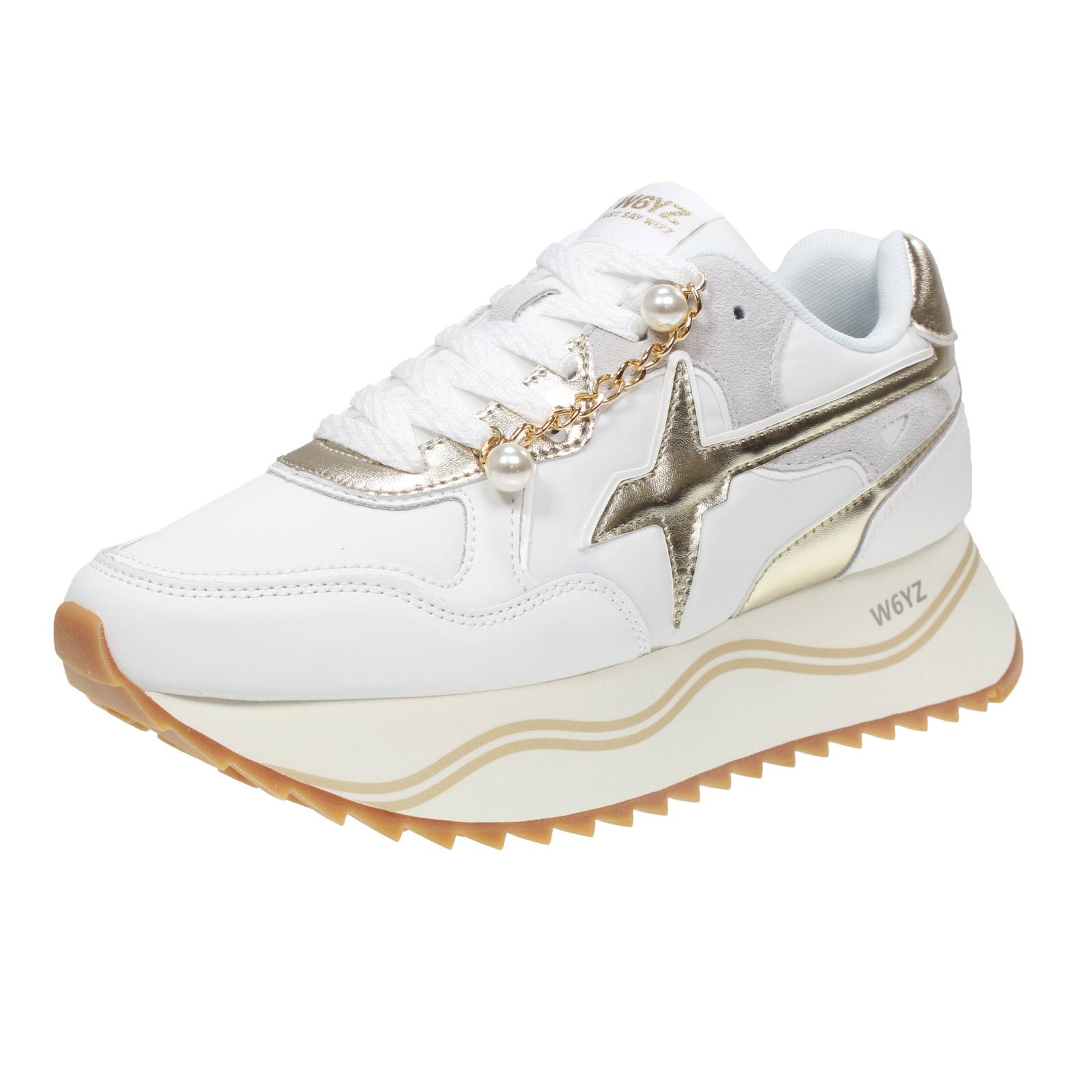 W6yz Wizz Deva - Plateau,  Leder Weiß - Damen Schuhe