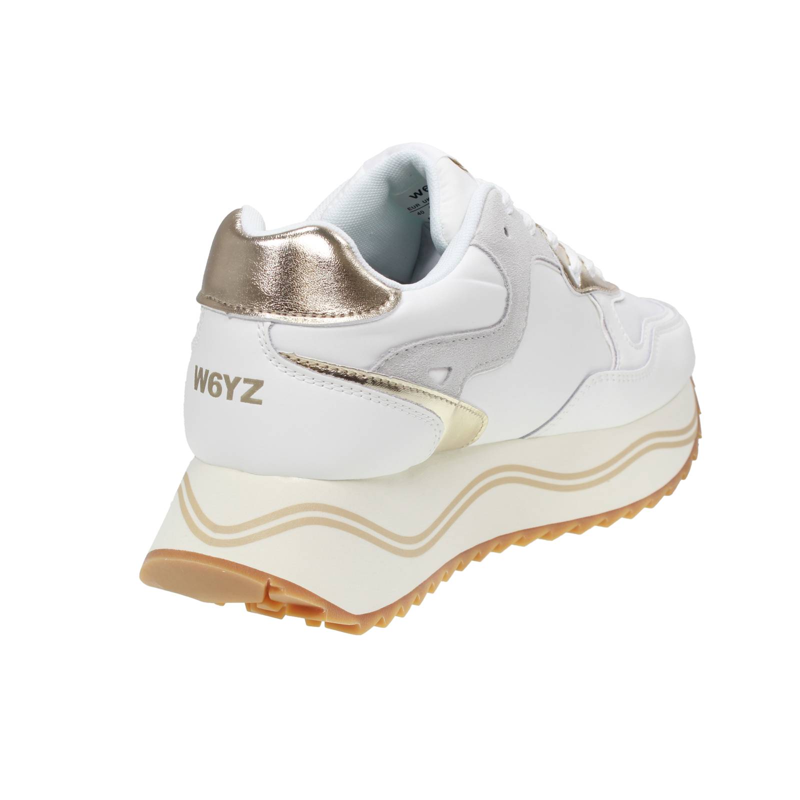 W6YZ Wizz Deva - Sneakers platform in Pelle Donna bianco Foto 4