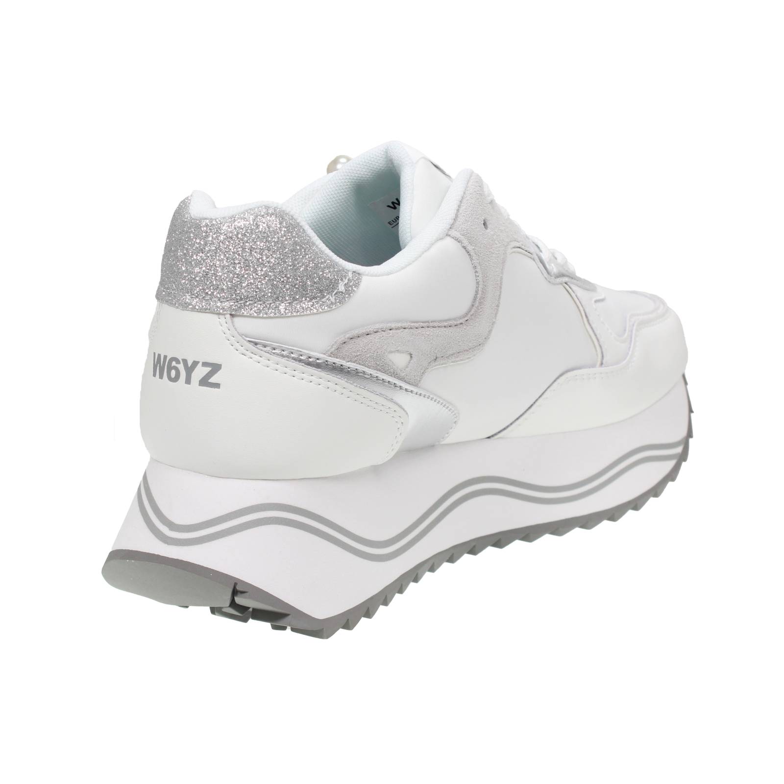 W6YZ Wizz Deva - Sneakers platform in Pelle Donna bianco Foto 4