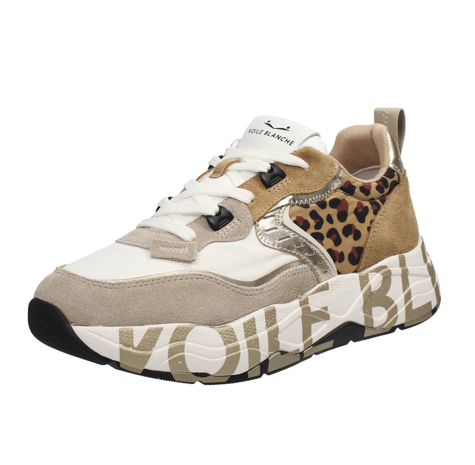 VOILE BLANCHE Club 105 - Plateau-Sneakers aus Wildleder Damen sandfarben